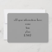 elegantes Vintages trendiges Musikfestival Einladung (Rückseite)