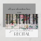 elegantes Vintages trendiges Musikfestival Einladung (Vorne/Hinten)