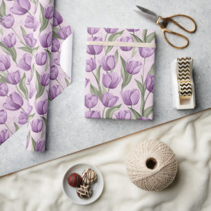 Elegantes Vintages Tulip Blume Wrapping Paper Geschenkpapier