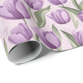 Elegantes Vintages Tulip Blume Wrapping Paper Geschenkpapier (Rolleneckpunkt)