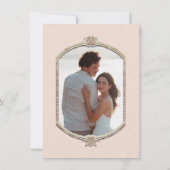 Elegantes Vintages Viktorianisch-Rosa- und Goldfot Einladung (Rückseite)