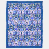 Elegantes Vintages Viktorianisches Blumenmuster Fleecedecke (Vorderseite)