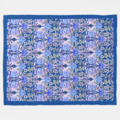 Elegantes Vintages Viktorianisches Blumenmuster Fleecedecke (Vorderseite (Horizontal))