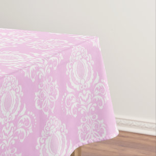 Elegantes, Vintages, Viktorianisches Damaskasrosa Tischdecke