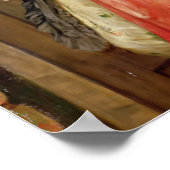 Elegantes Vintages Viktorianisches Girl Poster (Ecke)