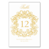 Elegantes Vintages Wappen Tischnummer (Rückseite)