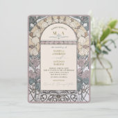 Elegantes Vintages Wasserfarbenspiel Einladung (Stehend Vorderseite)