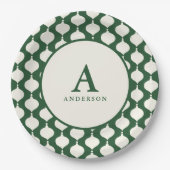 Elegantes Vintages Weihnachtsfest-Party Pappteller (Vorderseite)