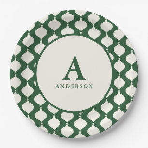 Elegantes Vintages Weihnachtsfest-Party Pappteller