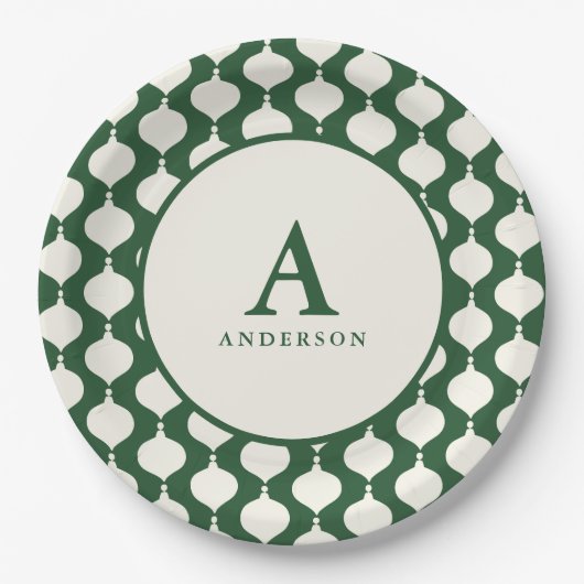 Elegantes Vintages Weihnachtsfest-Party Pappteller (Vorderseite)