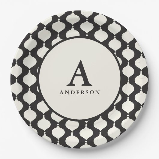 Elegantes Vintages Weihnachtsfest-Party Pappteller (Vorderseite)