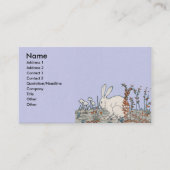 Elegantes Vintages Weißes Kaninchen Visitenkarte (Vorderseite)