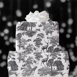 Elegantes Vintages Wildfox Hare Country Toile Geschenkpapier