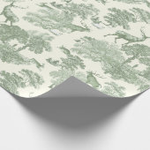Elegantes Vintages Wildtiertoil Geschenkpapier (Ecke)