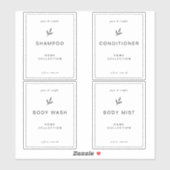 Elegantes Vinyl Wasserdichte Badezimmermarken, Set Aufkleber (Blatt)