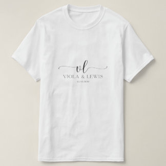 Elegantes Viola & Lewis Maßgeschneidertes Hochzeit T-Shirt