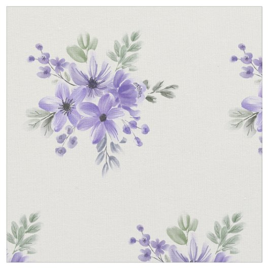 Elegantes Violet Blumenmuster Stoff (Nahaufnahme)