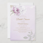 Elegantes Violet Brautparty Einladung (Vorderseite)