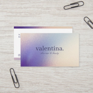 Elegantes Violet & Champagner Glitzer Beauty Makeu Visitenkarte