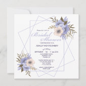 Elegantes Violet Fünf-Petal-Rose-Brautparty Einladung (Vorderseite)