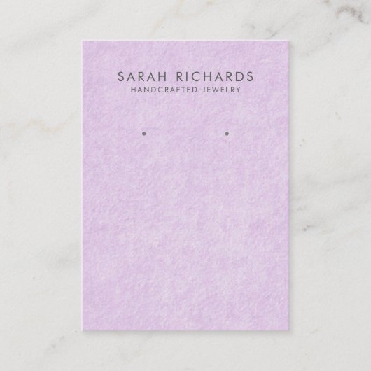Elegantes Violet Lila Jewelry Earring Display Visitenkarte (Vorderseite)