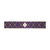 Elegantes Violet Lila und Gold Diamond geformt Einladungsbanderole (Flach)