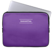 Elegantes Violet mit dem Namen Laptop-Sieb Laptopschutzhülle (Vorderseite)