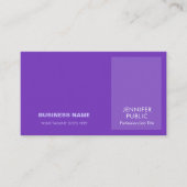 Elegantes Violet Modernes Berufliches Creative Chi Visitenkarte (Vorderseite)