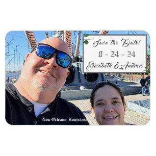 Elegantes Violet Save the Date Flexibles Foto Magn Magnet