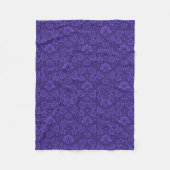 Elegantes Violet Vintag Damask Muster Fleecedecke (Vorderseite)