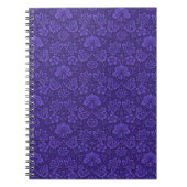 Elegantes Violet Vintag Damask Muster Notizblock (Vorderseite)