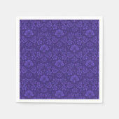 Elegantes Violet Vintag Damask Muster Serviette (Vorderseite)