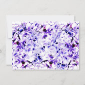 Elegantes Violets Probe Abendessen Einladung (Rückseite)