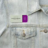 Elegantes Violett Lila und beige: Einzigartige Wei Namensschild (Beispiel)