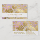 *~* Elegantes Violett Vintag antike Damaske Visitenkarte (Vorne/Hinten)