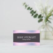 Elegantes, violettes Haar Visitenkarte (Stehend Vorderseite)