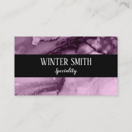 Elegantes violettes Marmorwasser Visitenkarte