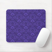 Elegantes violettes Vintage-Damaskmuster Mousepad (Mit Mouse)