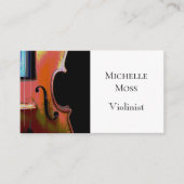 Elegantes Violinmusikinstrument Visitenkarte (Vorderseite)