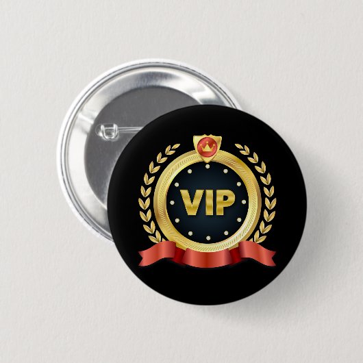 Elegantes VIP Black Access Abzeichen Button (Vorne & Hinten)