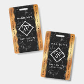 Elegantes VIP-Event mit Kupferfolie Ausweis (Front & Back)