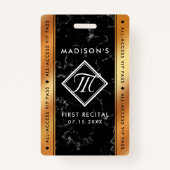 Elegantes VIP-Event mit Kupferfolie Ausweis (Rückseite)