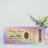 Elegantes VIP-Goldevent-Ticket Einladung (Stehend Vorderseite)