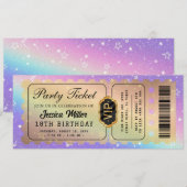 Elegantes VIP-Goldevent-Ticket Einladung (Vorne/Hinten)