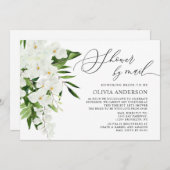 Elegantes Virtual Brautparty von White Orchid per  Einladung (Vorne/Hinten)