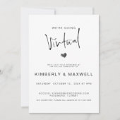 Elegantes Virtual Foto Online-Hochzeit Einladung (Vorderseite)