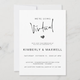 Elegantes Virtual Foto Online-Hochzeit Einladung