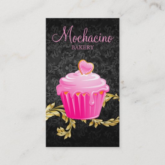 Elegantes Visitenkarte-Kuchen-Schwarzes Gol der Visitenkarte (Vorderseite)