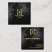 Elegantes Visitenkarte-Schönheits-Salon-Luxus-Gold Quadratische Visitenkarte (Vorne/Hinten)