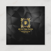 Elegantes Visitenkarte-Schönheits-Salon-Luxus-Gold Quadratische Visitenkarte (Vorderseite)